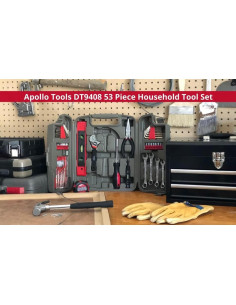 Juego de Herramientas Manuales 53 Piezas Apollo - Rojo 2