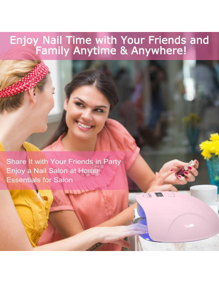Lámpara UV NAILGIRLS 150W Rosa para Uñas de Gel con Sensor