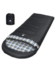 Saco de Dormir GEERTOP Franela Grande 220x99cm para Climas Fríos