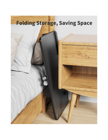 Mesa de Laptop Ajustable SAIJI Plegable 52.1x30 cm Negra