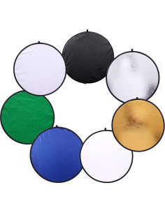 Kit de Reflector de Fotografía 7-en-1 Cámara Reflex 60cm 2