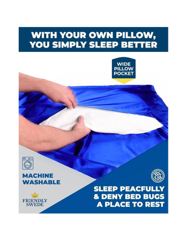 Saco de Dormir The Friendly Swede 260g Forro Poliéster Azul