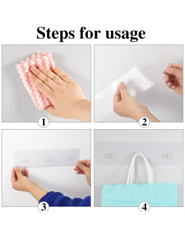 Ganchos Adhesivos para Ducha SUMAJU - Paquete de 8 Piezas