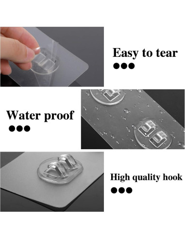 Ganchos Adhesivos para Ducha SUMAJU - Paquete de 8 Piezas