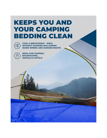 Saco de Dormir The Friendly Swede 260g Forro Poliéster Azul