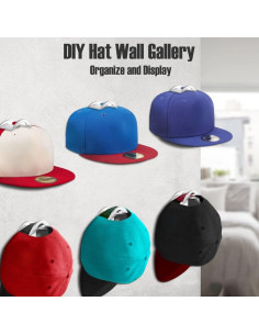 Soporte Adhesivo para Gorras BRATEAYA, Transparente, Paquete de 10 2