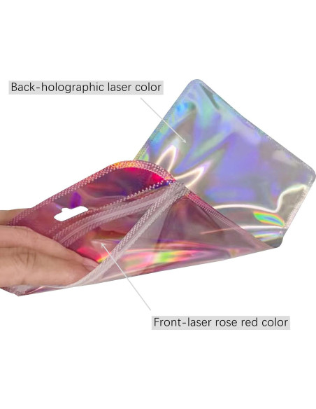 100 Bolsas Holográficas Reutilizables BOBECI 6x18.5cm