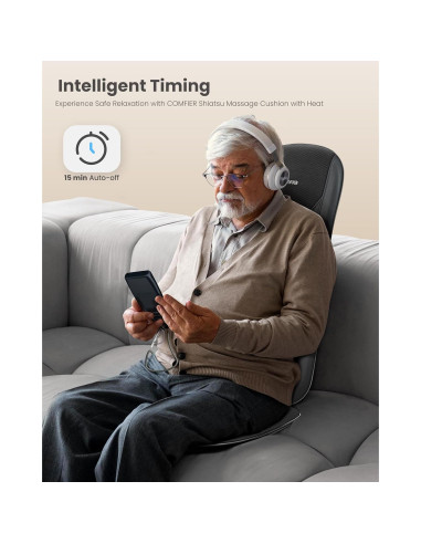 Masajeador de Espalda COMFIER CF-2405 con Calor y 2 Velocidades