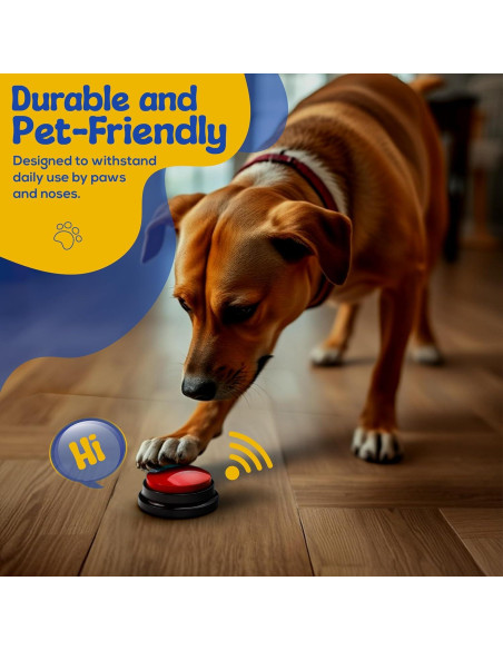 Botones de Comunicación para Perros PAWHUGS - 6 Pack con Alfombrilla y Clicker