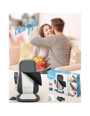 Masajeador de Espalda COMFIER CF-2405 con Calor y 2 Velocidades