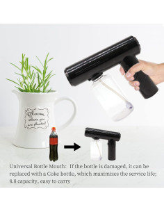 Pistola de Spray Desinfectante Nano 3T GROUP 248 ml Negra 2