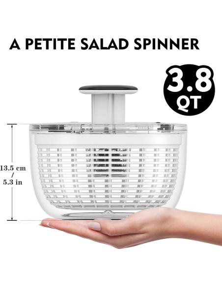 Secador de Ensalada Ourokhome 3.6L Negro con Presión a Mano