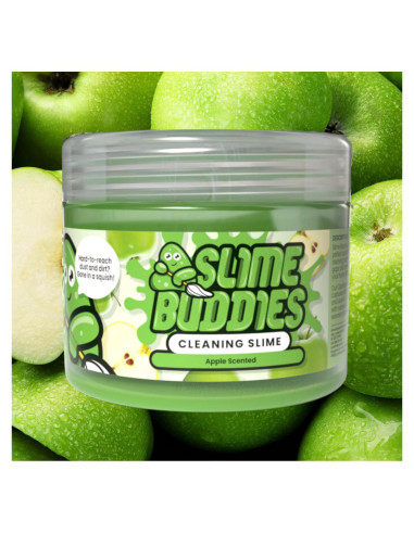 Gel de limpieza Slime Buddies 190g aroma a manzana para auto