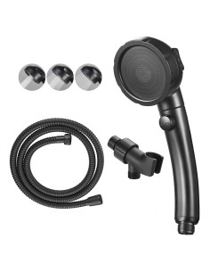 Cabezal de Ducha KAIYING Alta Presión 3 Modos Negro