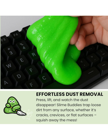 Gel de limpieza Slime Buddies 190g aroma a manzana para auto