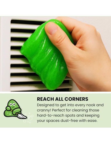 Gel de limpieza Slime Buddies 190g aroma a manzana para auto