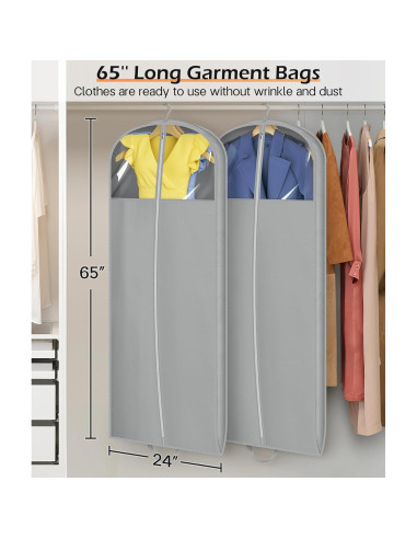 Bolsas de Ropa Plegables MISSLO 65" Impermeables 2 Pcs