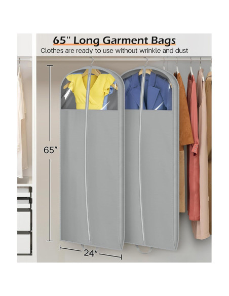 Bolsas de Ropa Plegables MISSLO 65" Impermeables 2 Pcs