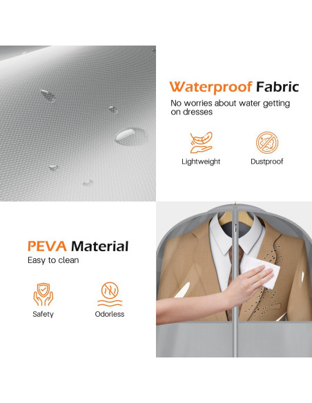 Bolsas de Ropa Plegables MISSLO 65" Impermeables 2 Pcs