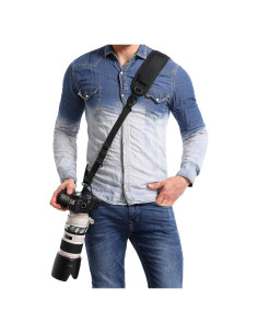 Correa de Cuello para Cámara Waka Ajustable Negro 52.8-80 cm