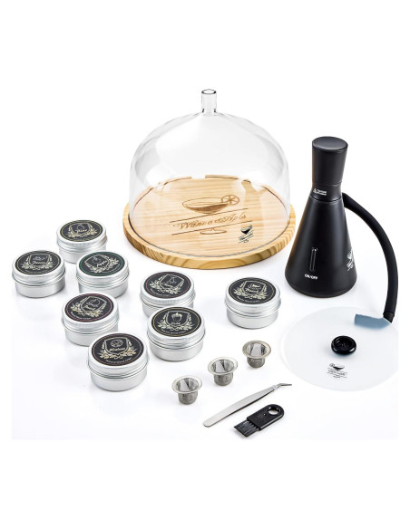 Kit de Ahumador de Cócteles Wanvoapl WB-smoker con 8 Sabores