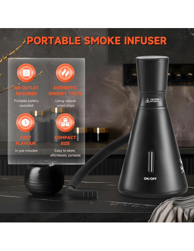 Kit de Ahumador de Cócteles Wanvoapl WB-smoker con 8 Sabores