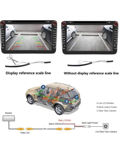 Cámara de visión trasera Toyota Hilux 8 MK8 2015-2019