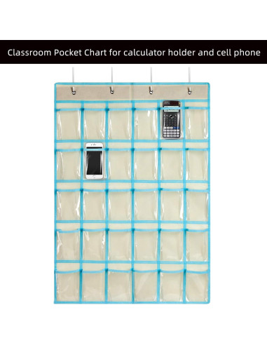 Organizador de Bolsillos Transparentes KEEPJOY 30 Bolsillos Beige