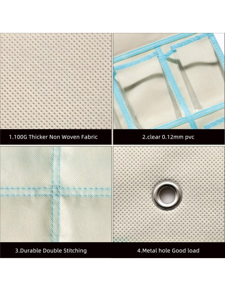 Organizador de Bolsillos Transparentes KEEPJOY 30 Bolsillos Beige Organizador de Bolsillos Transparentes KEEPJOY 30 Bolsillos Beige