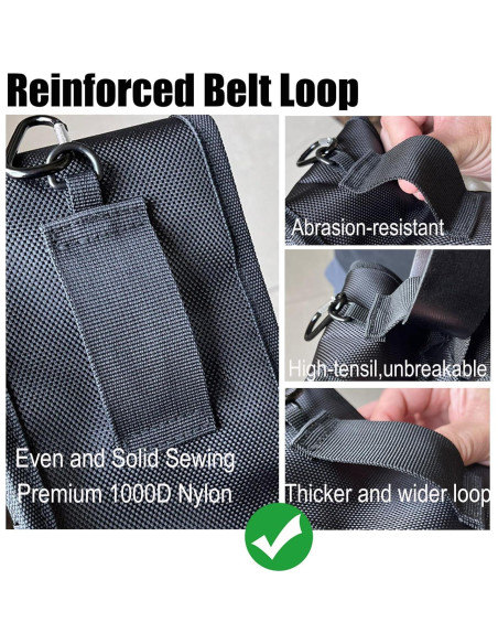 Bolsa de Herramientas de Cintura FAUDRECRO Nylon Resistente