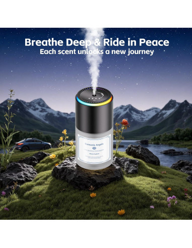 Ambientador Inteligente para Auto Ángeles 150ml USB-C RGB