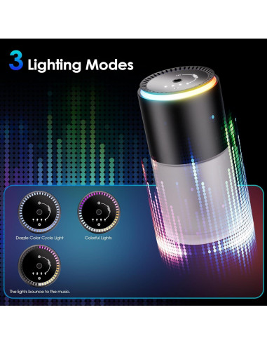 Ambientador Inteligente para Auto Ángeles 150ml USB-C RGB