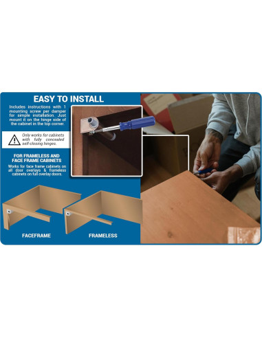 Cierre Suave para Puertas de Gabinete Rok SCD101 Metal Zinc