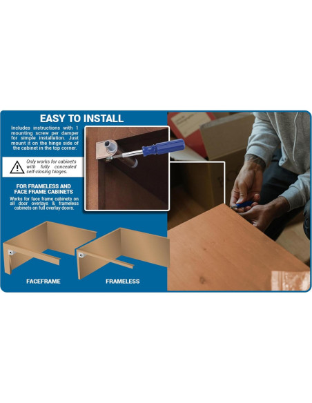 Cierre Suave para Puertas de Gabinete Rok SCD101 Metal Zinc