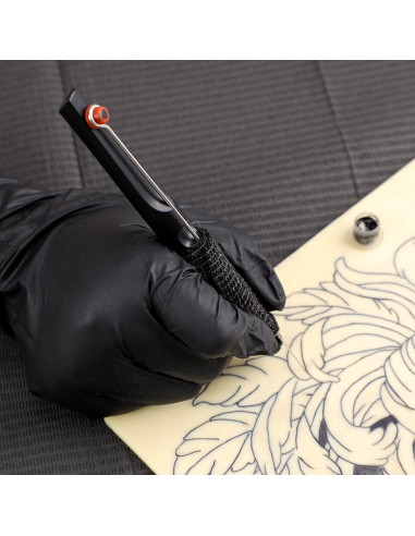 Kit de Tatuaje Hawink con Pluma, 7 Tintas y 20 Agujas