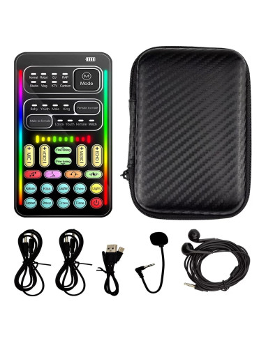 Cambiador de Voz Portátil I9000 con 16 Efectos de Sonido