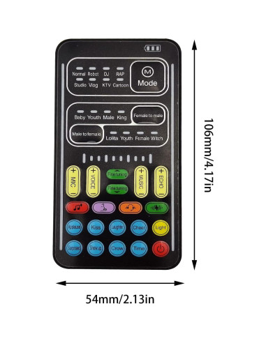 Cambiador de Voz Portátil I9000 con 16 Efectos de Sonido