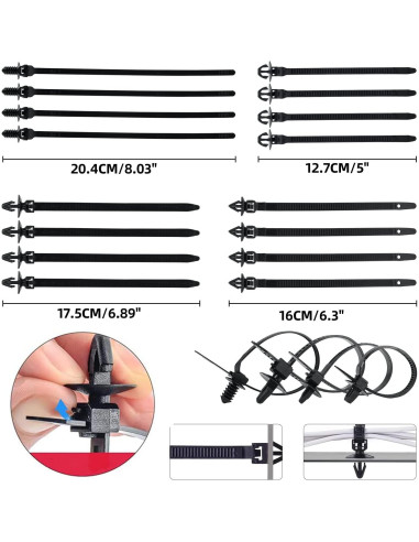 Kit de Sujetadores de Plástico 635PCS SEINECA con Extractores