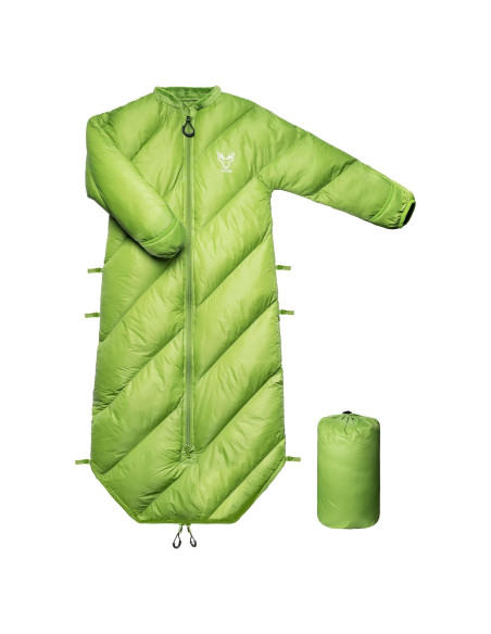 Saco de Dormir Niños AZITREK 2-4 Años Acolchado Verde