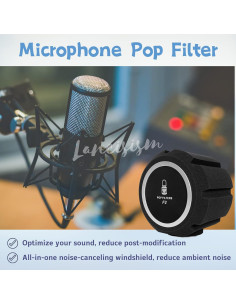 Filtro Pop Profesional para Micrófono Negro 45-60mm 2