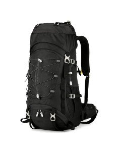 Mochila de Senderismo 60L Outplea Impermeable Unisex Negra