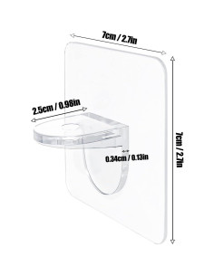 Soporte de Estante Adhesivo AccEncyc 12 Piezas 6.8 kg 2