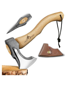 Hacha de Camping Purple Dragon 37.5 cm Forjada a Mano con Funda