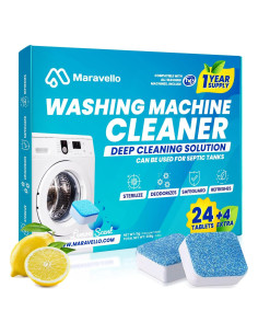 Limpiador de Lavadora Maravello 28 Tabletas Eficientes