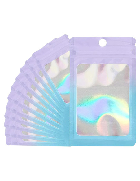 100 Bolsas Holográficas Reutilizables 13.7x19.6 cm ROSSENZURA