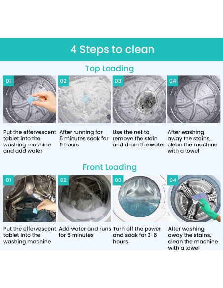 Limpiador de Lavadora Maravello 28 Tabletas Eficientes