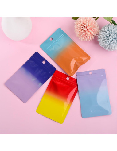 100 Bolsas Holográficas Reutilizables 13.7x19.6 cm ROSSENZURA