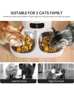 Accesorio Doble Tazón PAWGETHER para Comedero Automático F2 F2S 2