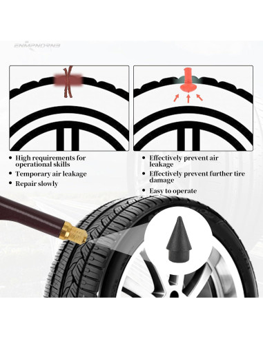 Kit de Reparación de Neumáticos Enmpnornb - 1 Set, Rojo