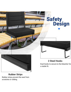 Asiento de Estadio Maeytau MY-StaSeat-BLK Plegable Negro 2